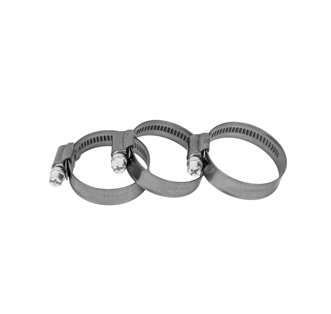 Stainless zebra hose clamp BRADAS 130-150mm