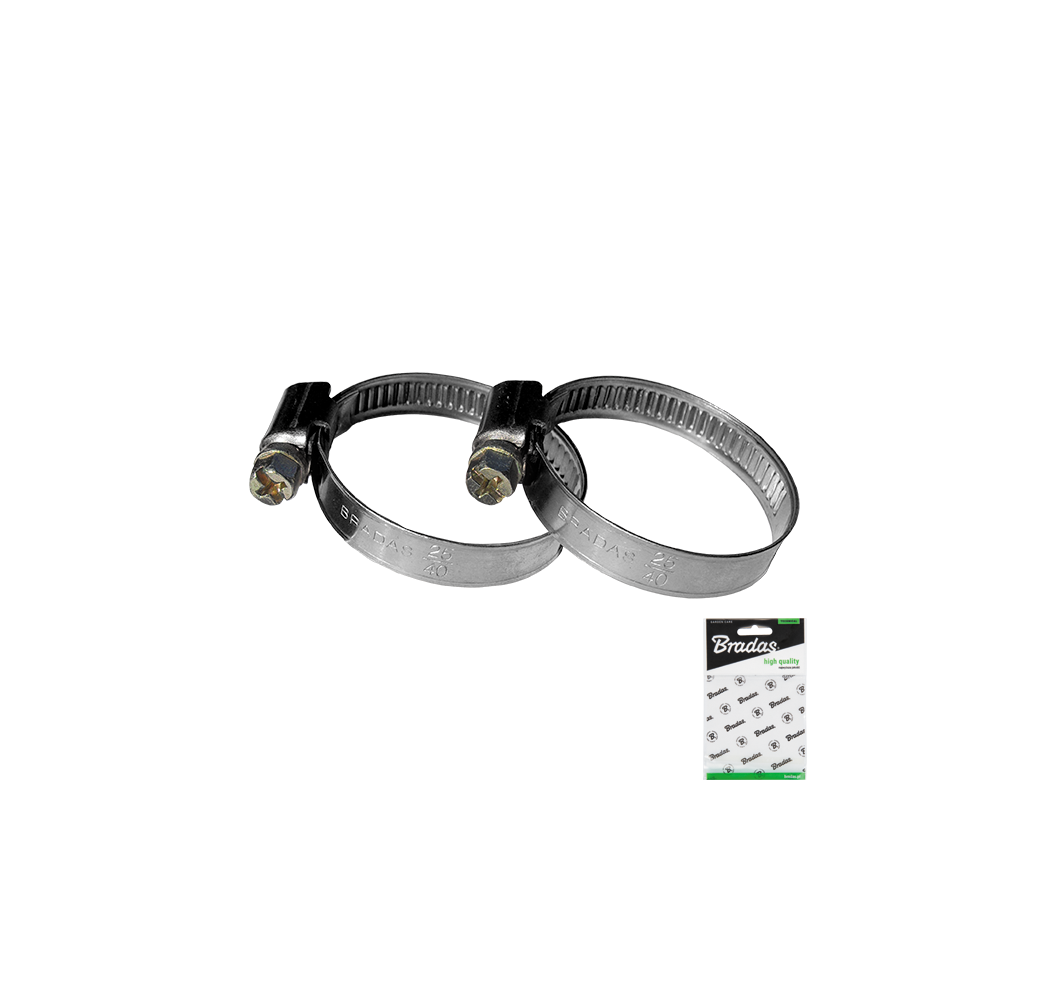Stainless zebra hose clamp W4 BRADAS 40-60mm