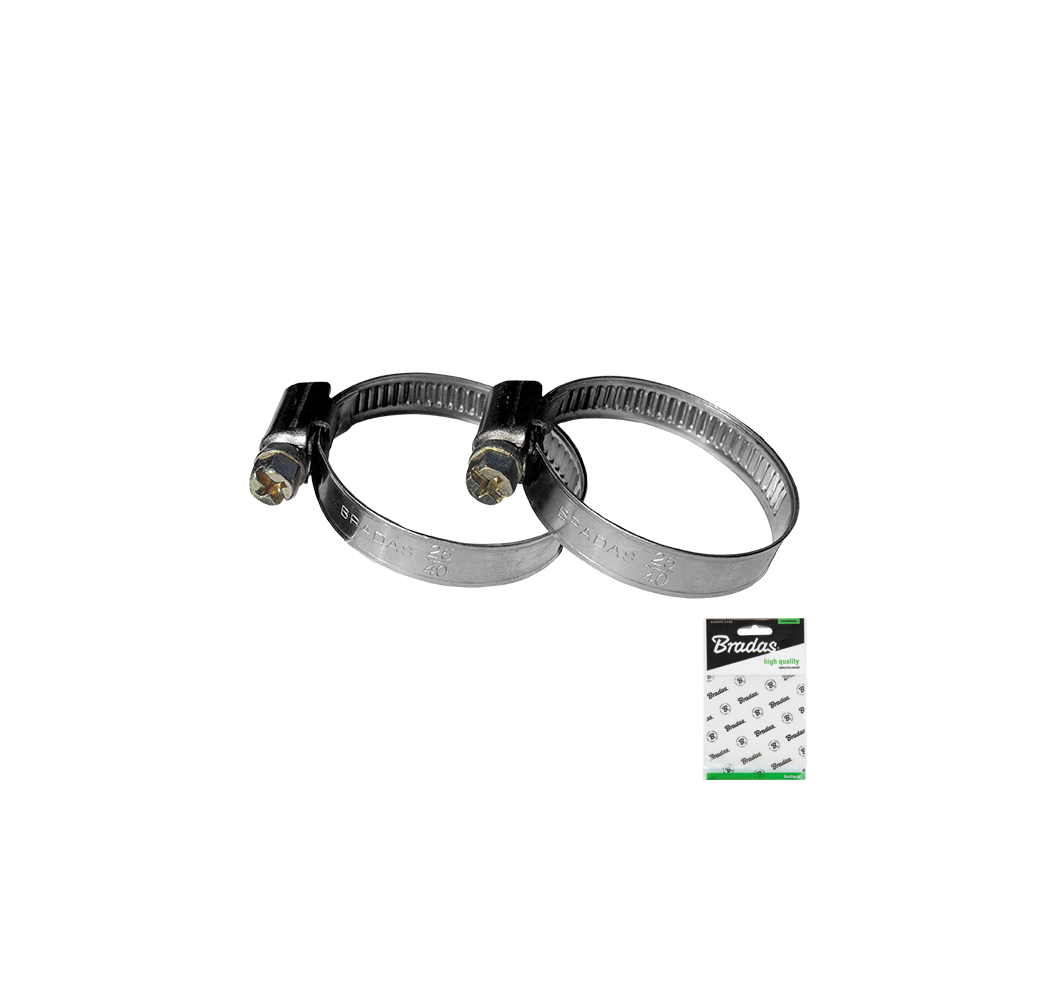 Stainless zebra hose clamp W4 BRADAS 80-100mm