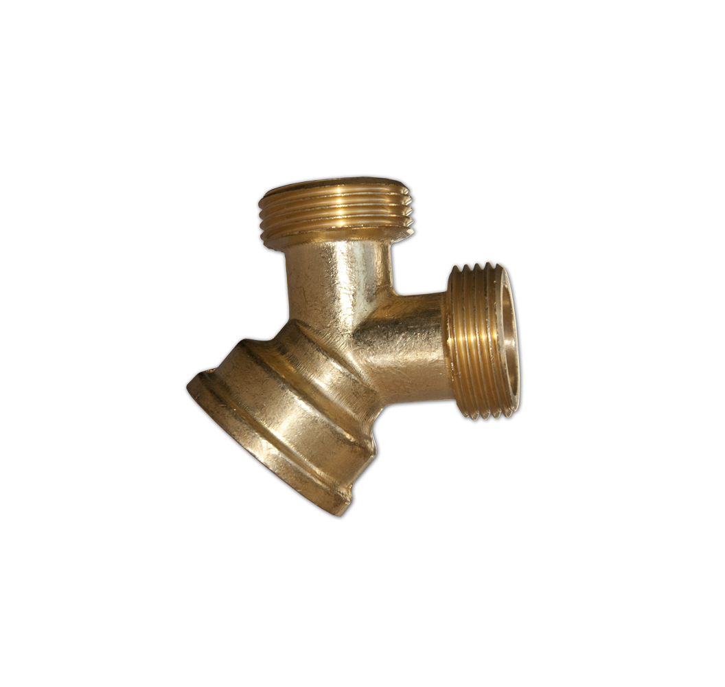 Y-type tee for 10mm hose BRASS