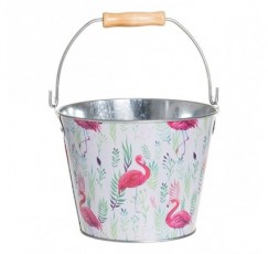 Metal Bucket Flamingo 1L